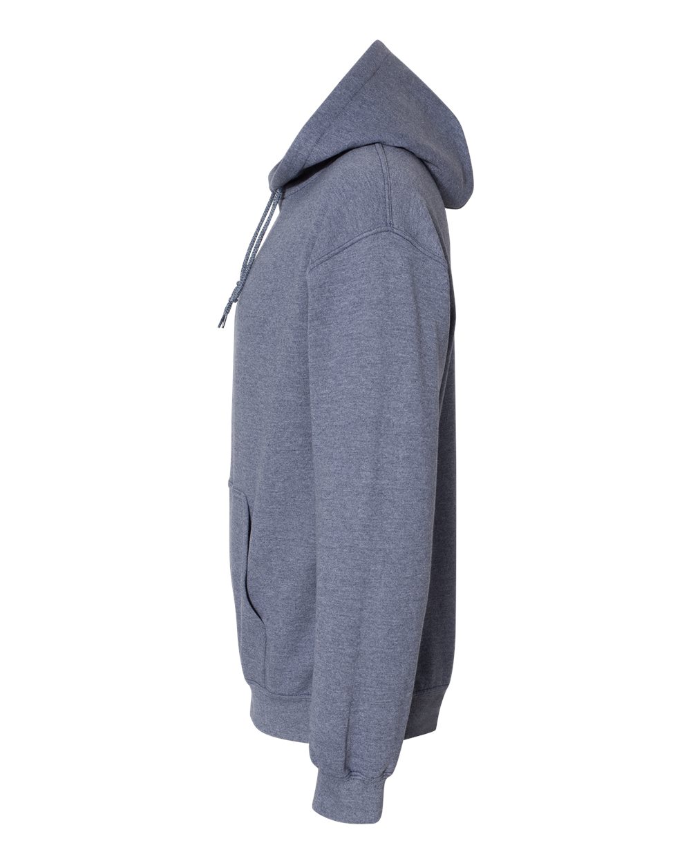 Gildan 18500 Unisex Heavy Blend™ Hooded Sweatshirt - Heather Dark Navy - Direct Side