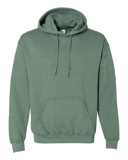 Gildan 18500 Unisex Heavy Blend™ Hooded Sweatshirt - Heather Dark Green - Front View
