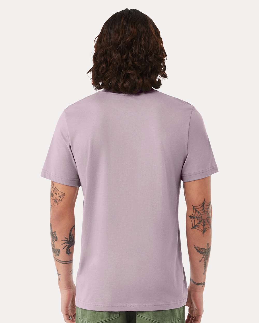 BELLA + CANVAS 3001 Jersey Tee - Light Violet - On Model Back