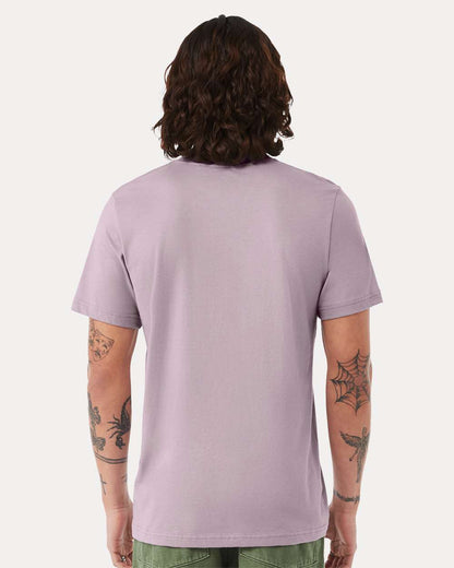 BELLA + CANVAS 3001 Jersey Tee - Light Violet - On Model Back