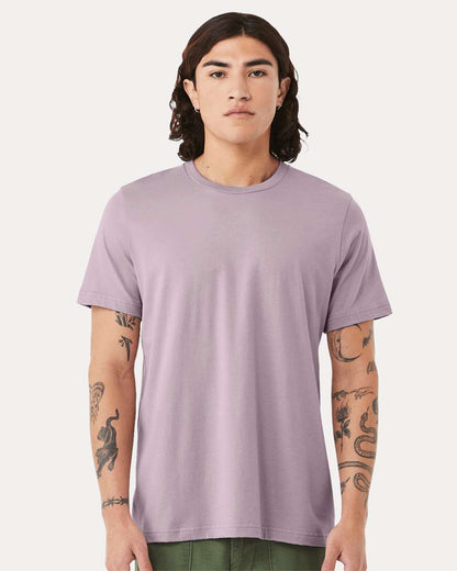 BELLA + CANVAS 3001 Jersey Tee - Light Violet - On Model Front