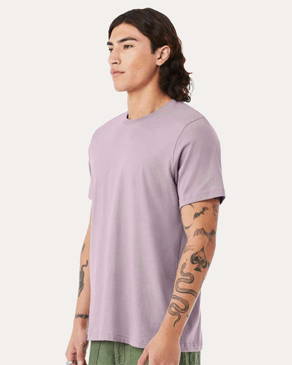 BELLA + CANVAS 3001 Jersey Tee - Light Violet - On Model Side
