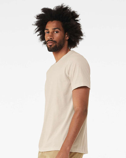 BELLA + CANVAS 3001 Jersey Tee - Dust - On Model Side