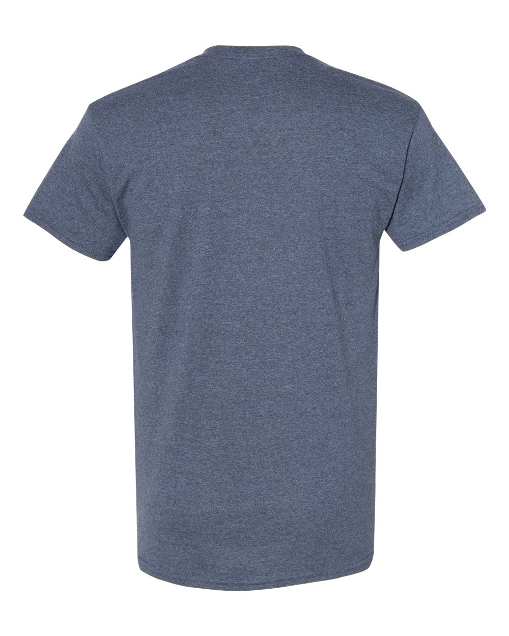 Gildan 5000 Unisex Heavy Cotton™ T-Shirt - Heather Navy - Back View