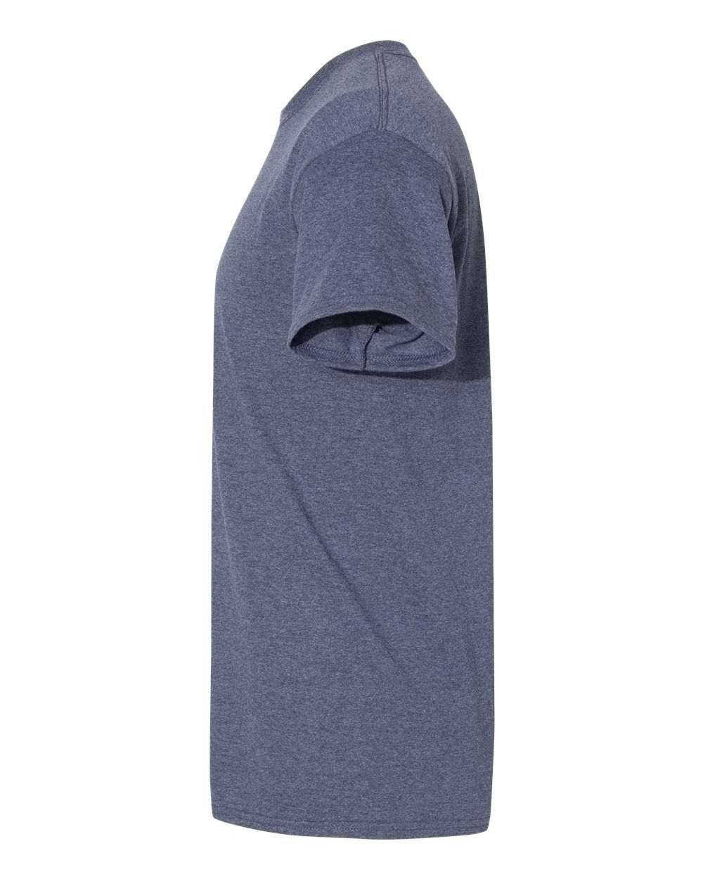 Gildan 5000 Unisex Heavy Cotton™ T-Shirt - Heather Navy - Direct Side