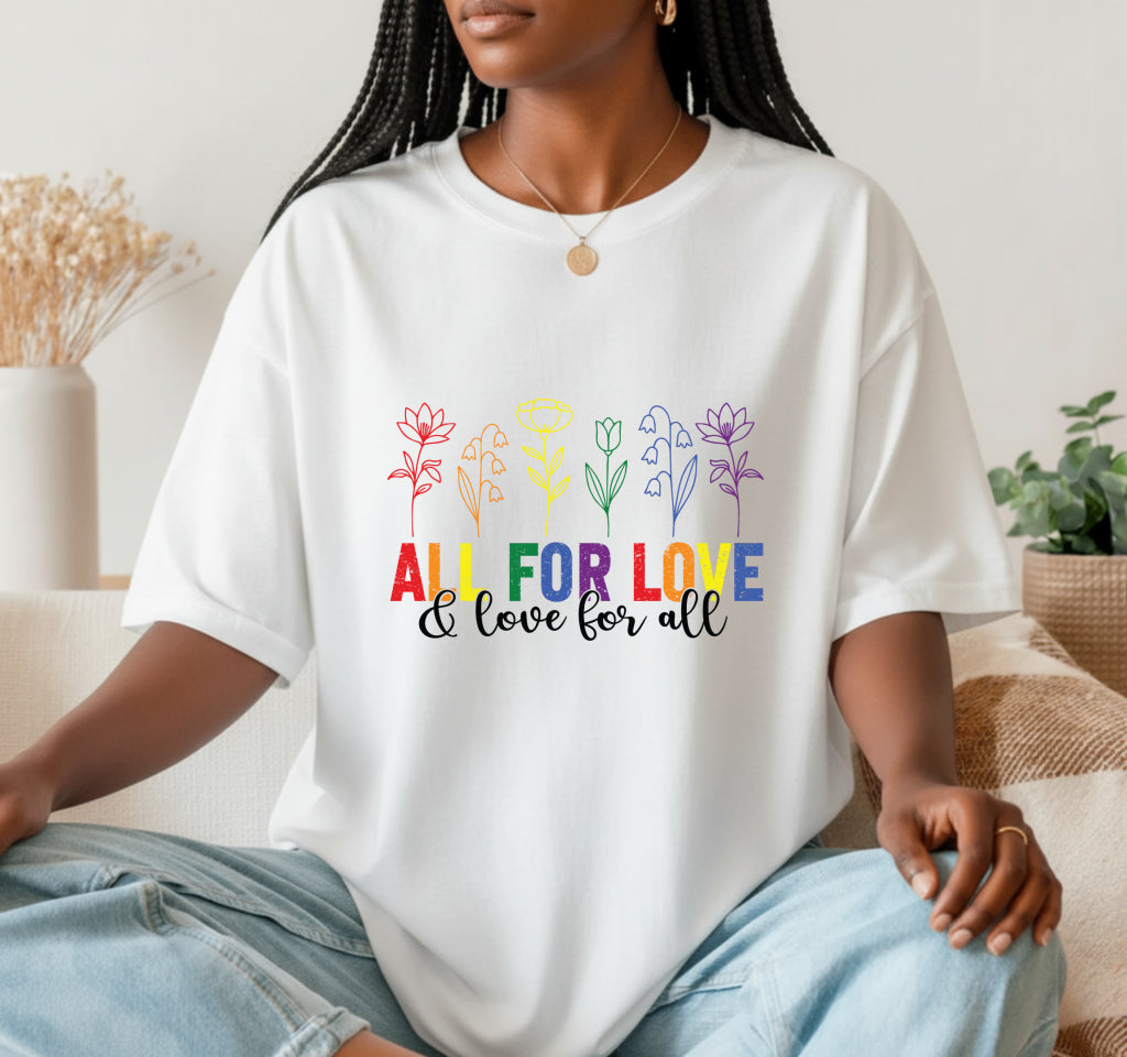 LOVE Rainbow Heart – Pride Month DTF Transfer