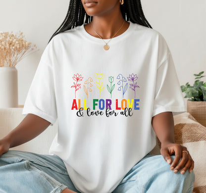 LOVE Rainbow Heart – Pride Month DTF Transfer