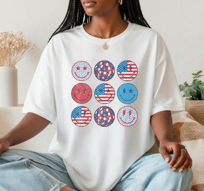 USA Flag Text – 4th of July DTF Transfer