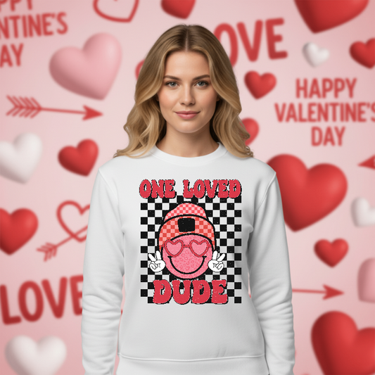 ONE LOVED DUDE. – Valentine DTF Transfer