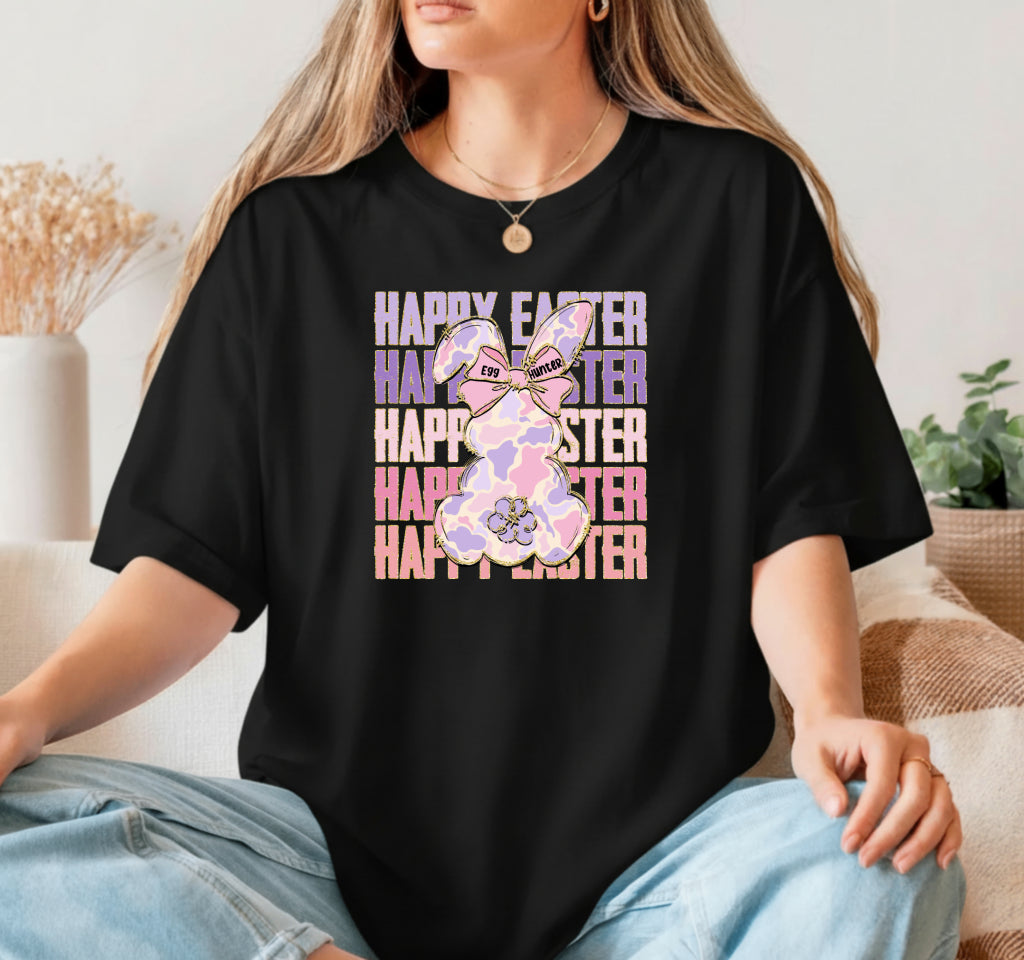 Pastel Easter Bunny & Eggs – DTF Transfer