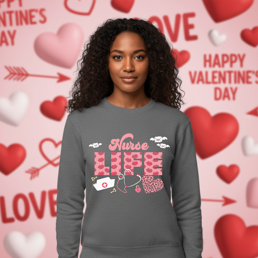 HUGS & KISSES Leopard Heart – Valentines DTF Transfer