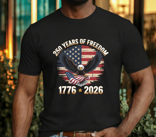 USA 250 Years Anniversary – Patriotic DTF Transfer