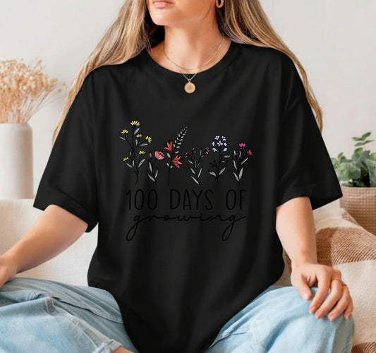 100 Days Of Growing Floral – 100 Days of School DTF Transfer