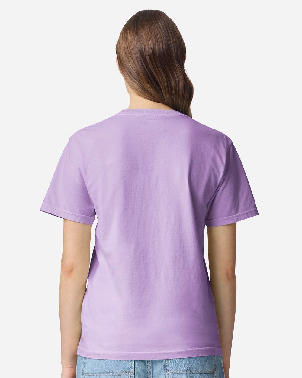 Comfort Colors 1717 Unisex Garment-Dyed Heavyweight T-Shirt - Orchid - On Model Back