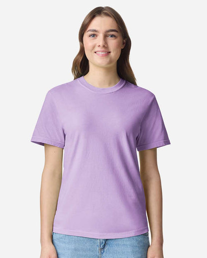 Comfort Colors 1717 Unisex Garment-Dyed Heavyweight T-Shirt - Orchid - On Model Front