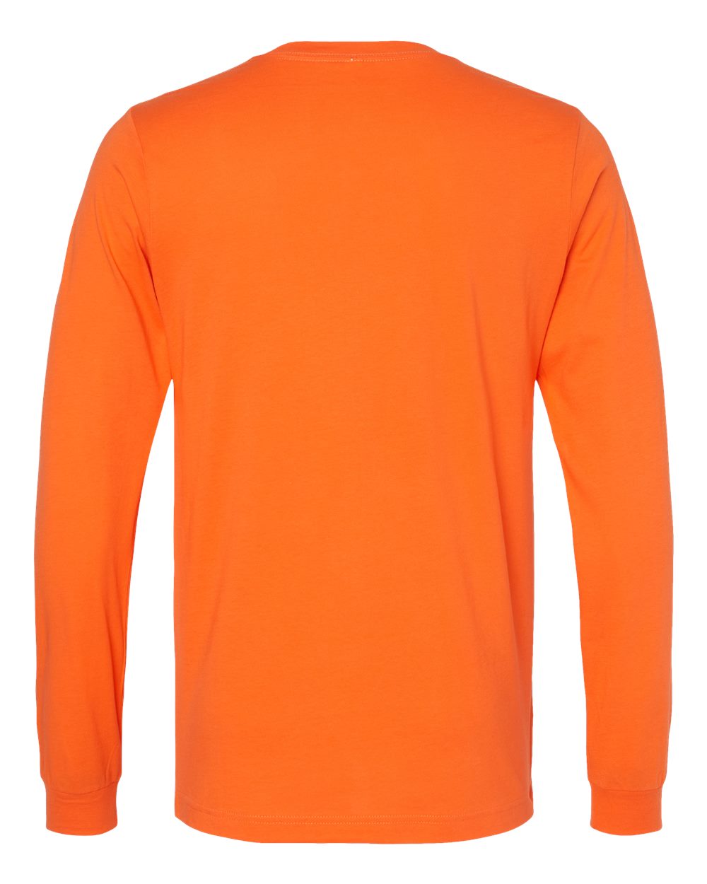BELLA + CANVAS 3501 Unisex Jersey Long Sleeve Tee - Orange - Back View