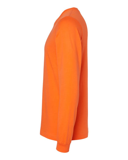 BELLA + CANVAS 3501 Unisex Jersey Long Sleeve Tee - Orange - Direct Side