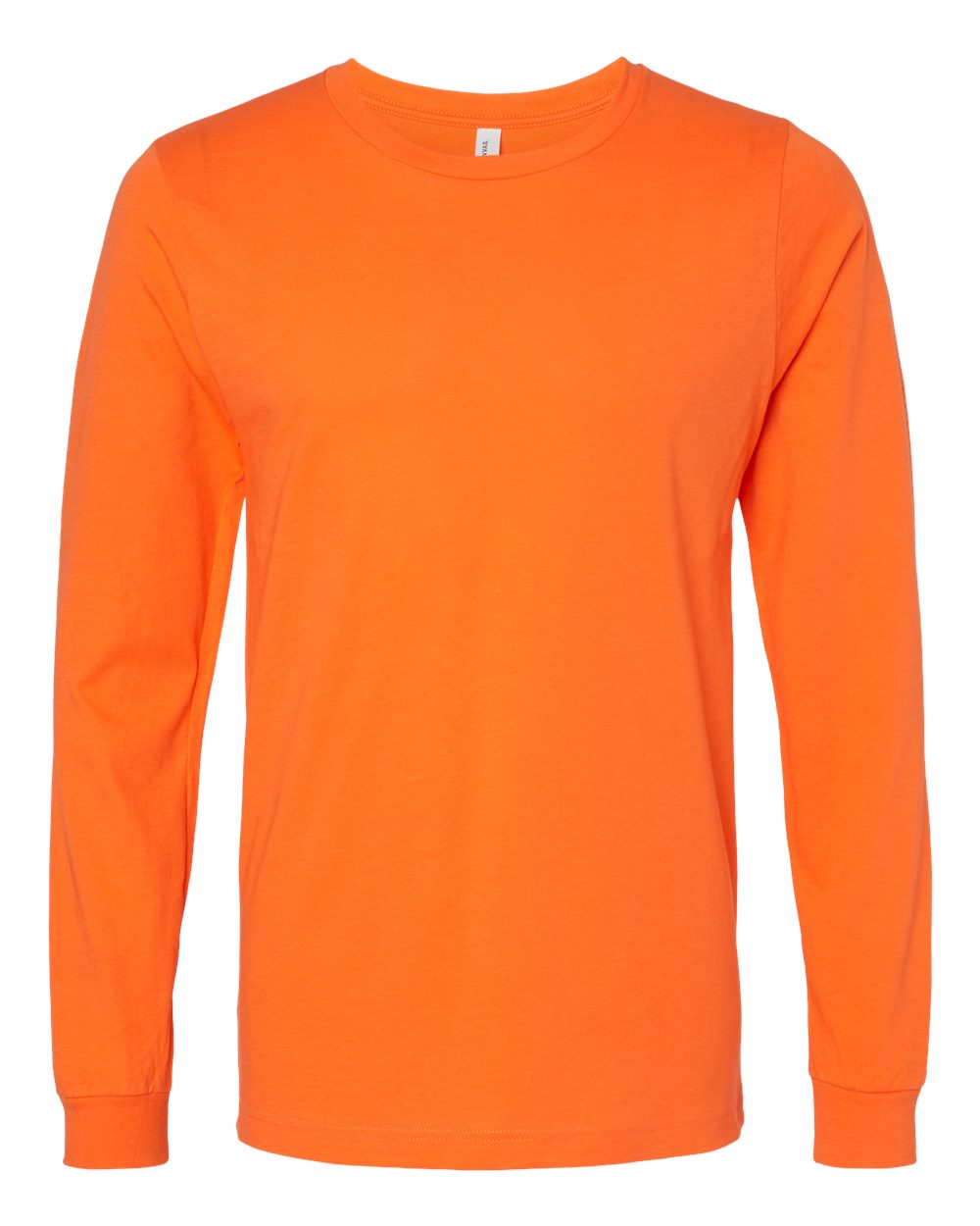 BELLA + CANVAS 3501 Unisex Jersey Long Sleeve Tee - Orange - Front View