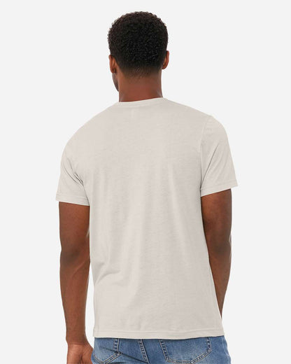 BELLA + CANVAS 3001CVC CVC Jersey Tee - Heather Dust - On Model Back