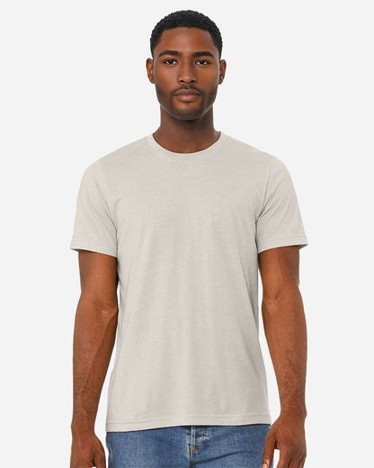 BELLA + CANVAS 3001CVC CVC Jersey Tee - Heather Dust - On Model Front