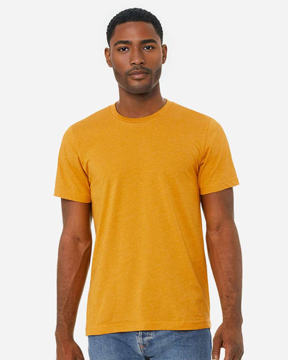 BELLA + CANVAS 3001CVC CVC Jersey Tee - Heather Mustard - On Model Front