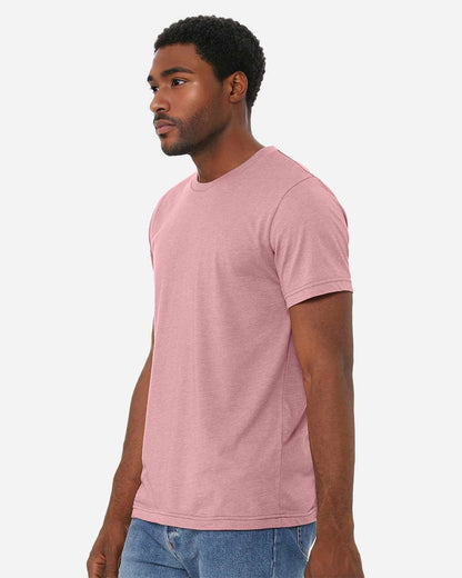 BELLA + CANVAS 3001CVC CVC Jersey Tee - Heather Orchid - On Model Side