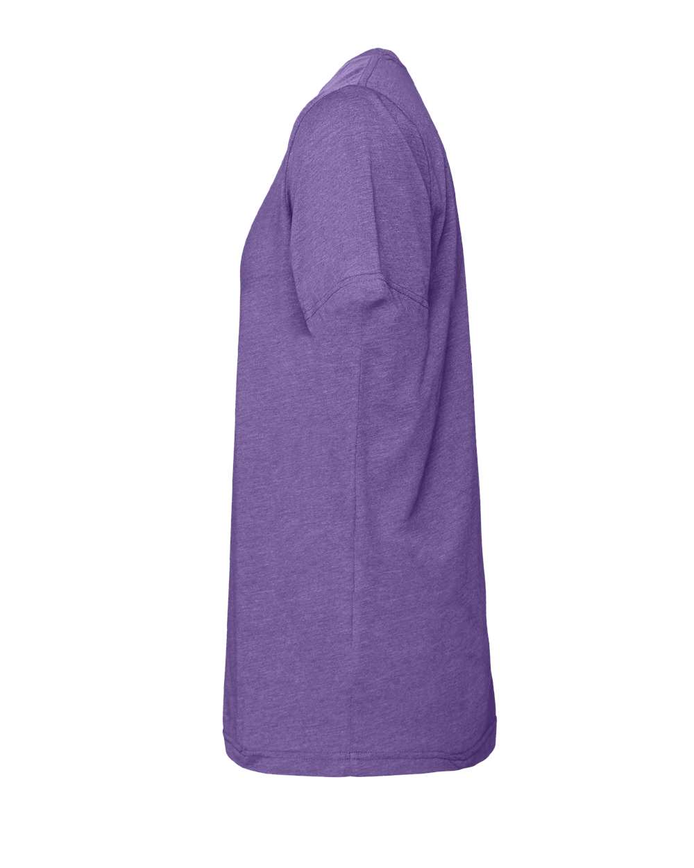 BELLA + CANVAS 3001CVC CVC Jersey Tee - Heather Lapis - Direct Side