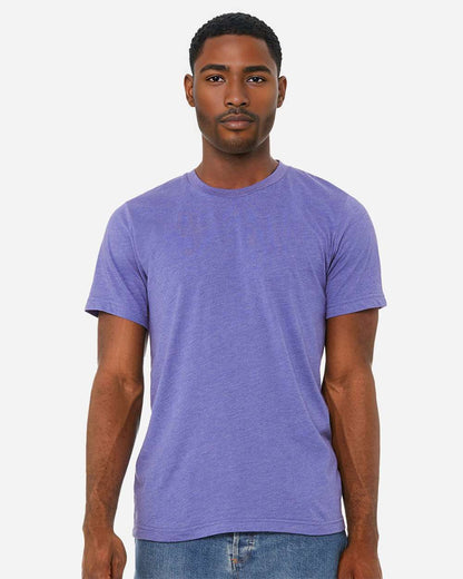 BELLA + CANVAS 3001CVC CVC Jersey Tee - Heather Lapis - On Model Front