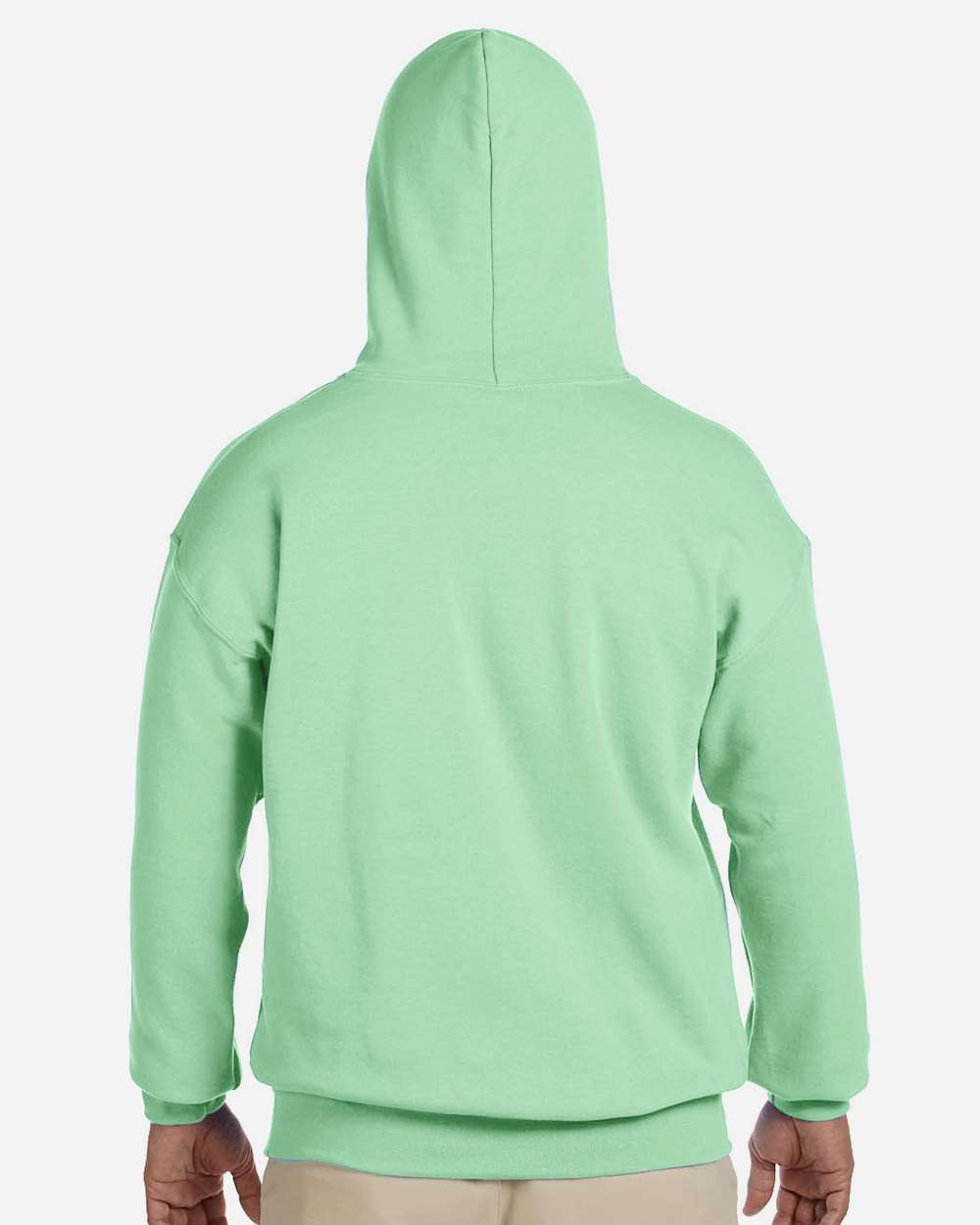 Gildan 18500 Unisex Heavy Blend™ Hooded Sweatshirt - Mint Green - On Model Back