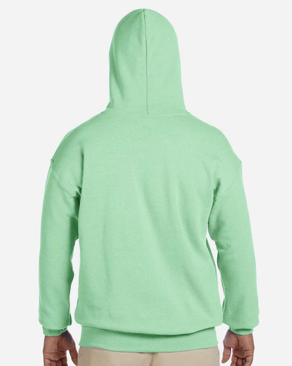 Gildan 18500 Unisex Heavy Blend™ Hooded Sweatshirt - Mint Green - On Model Back
