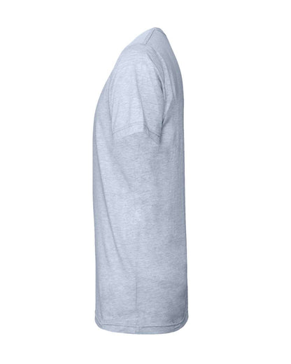 BELLA + CANVAS 3001CVC CVC Jersey Tee - Heather Prism Blue - Direct Side
