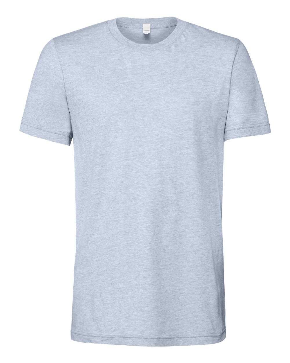 BELLA + CANVAS 3001CVC CVC Jersey Tee - Heather Prism Blue - Front View