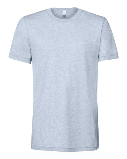 BELLA + CANVAS 3001CVC CVC Jersey Tee - Heather Prism Blue - Front View