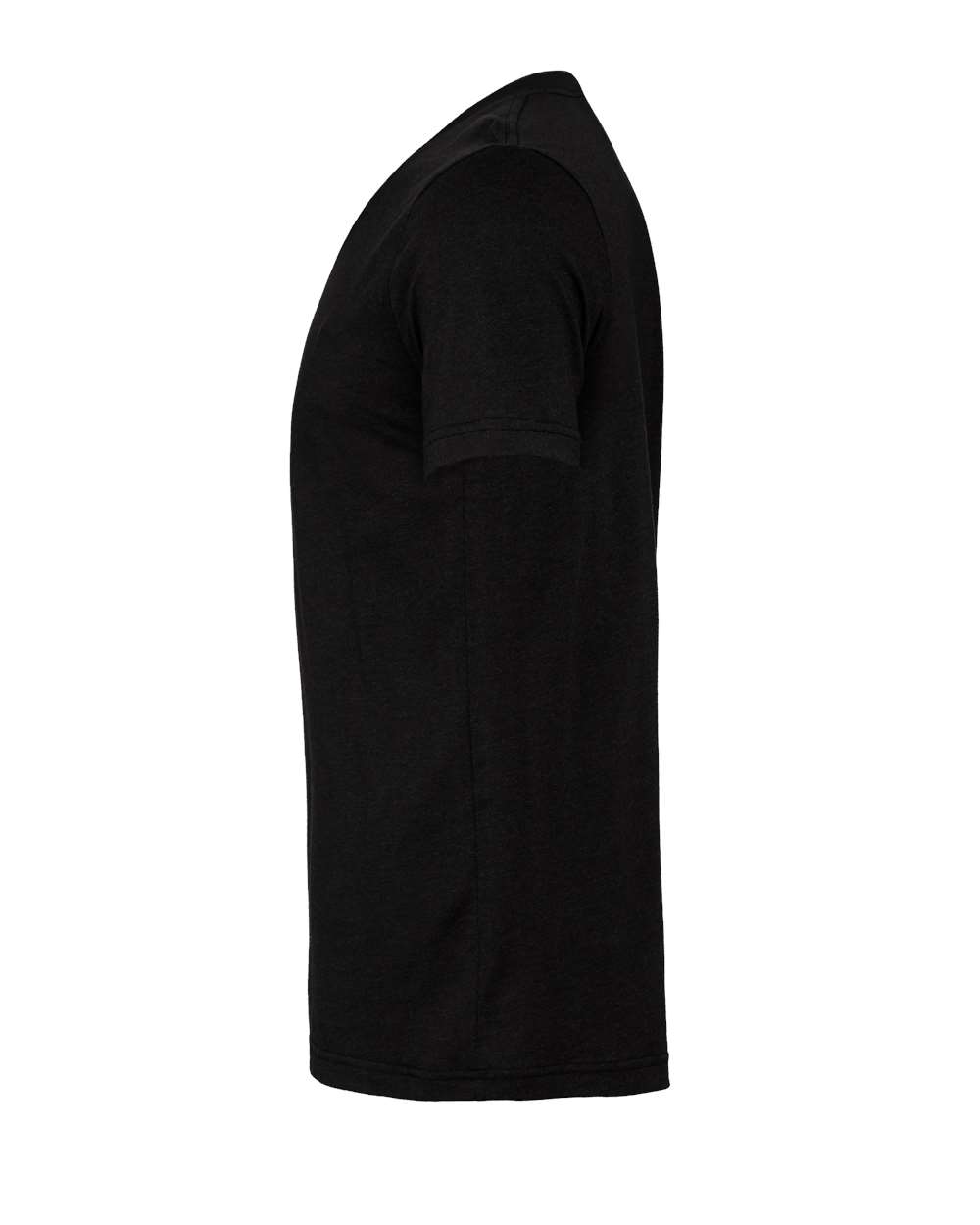 BELLA + CANVAS 3001CVC CVC Jersey Tee - Black Heather - Direct Side