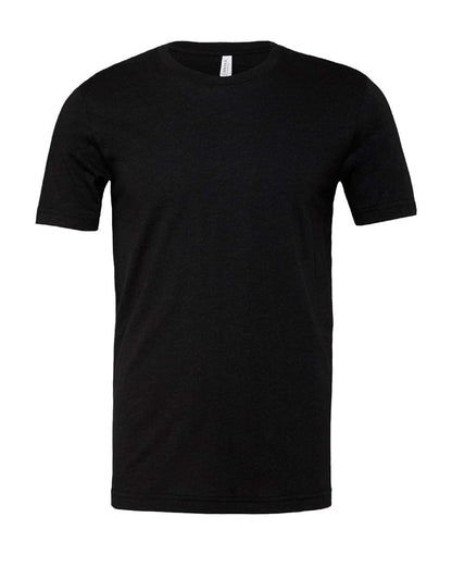 BELLA + CANVAS 3001CVC CVC Jersey Tee - Black Heather - Front View