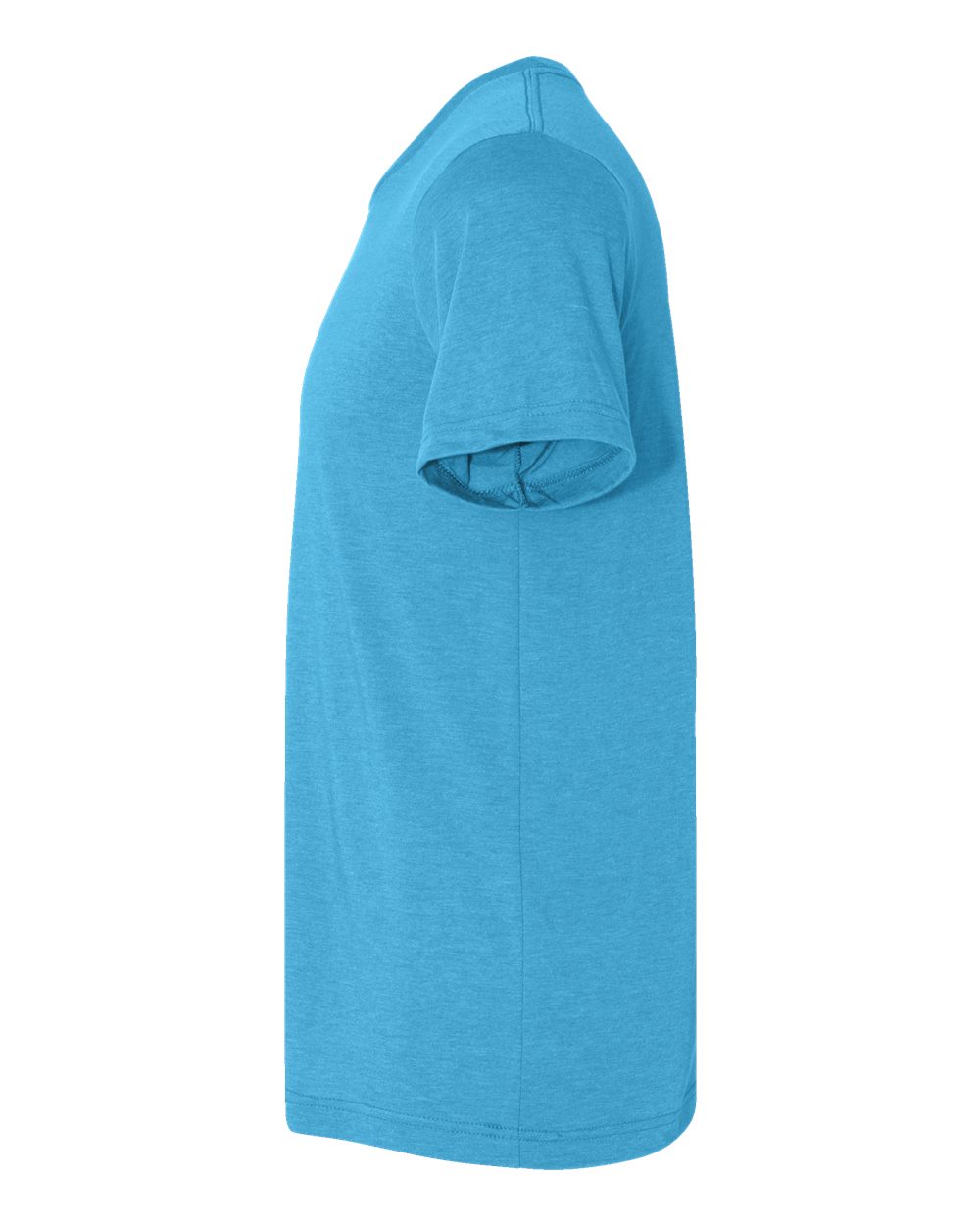 BELLA + CANVAS 3001CVC CVC Jersey Tee - Heather Aqua - Direct Side