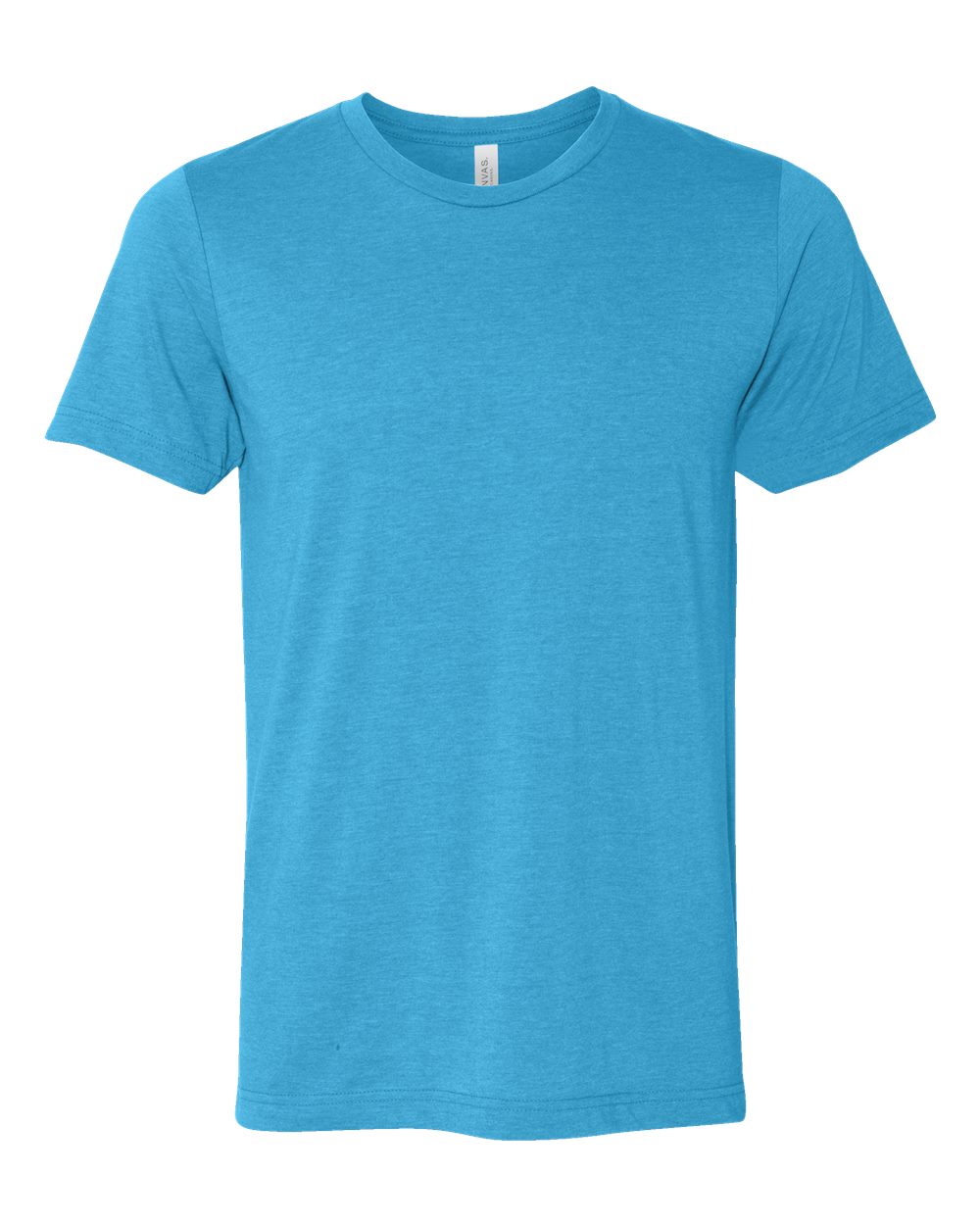 BELLA + CANVAS 3001CVC CVC Jersey Tee - Heather Aqua - Front View