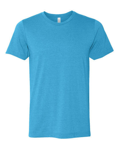 BELLA + CANVAS 3001CVC CVC Jersey Tee - Heather Aqua - Front View