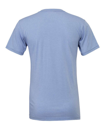 BELLA + CANVAS 3001CVC CVC Jersey Tee - Heather Blue - Back View