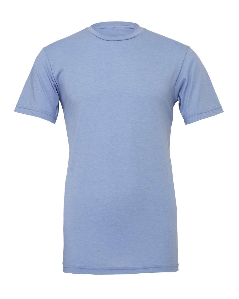 BELLA + CANVAS 3001CVC CVC Jersey Tee - Heather Blue - Front View
