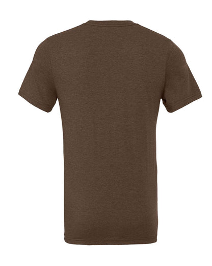 BELLA + CANVAS 3001CVC CVC Jersey Tee - Heather Brown - Back View