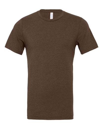 BELLA + CANVAS 3001CVC CVC Jersey Tee - Heather Brown - Front View