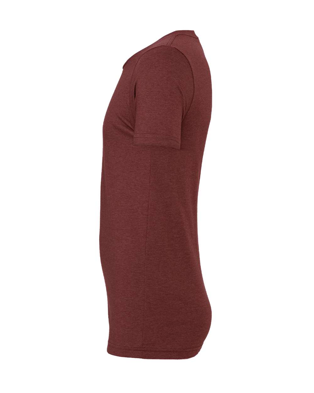 BELLA + CANVAS 3001CVC CVC Jersey Tee - Heather Cardinal - Direct Side
