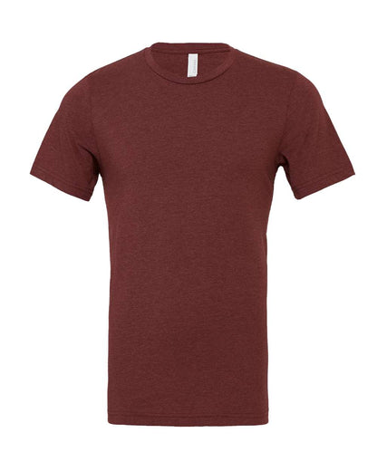 BELLA + CANVAS 3001CVC CVC Jersey Tee - Heather Cardinal - Front View
