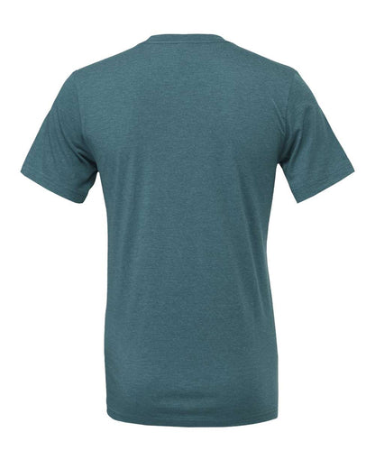 BELLA + CANVAS 3001CVC CVC Jersey Tee - Heather Deep Teal - Back View