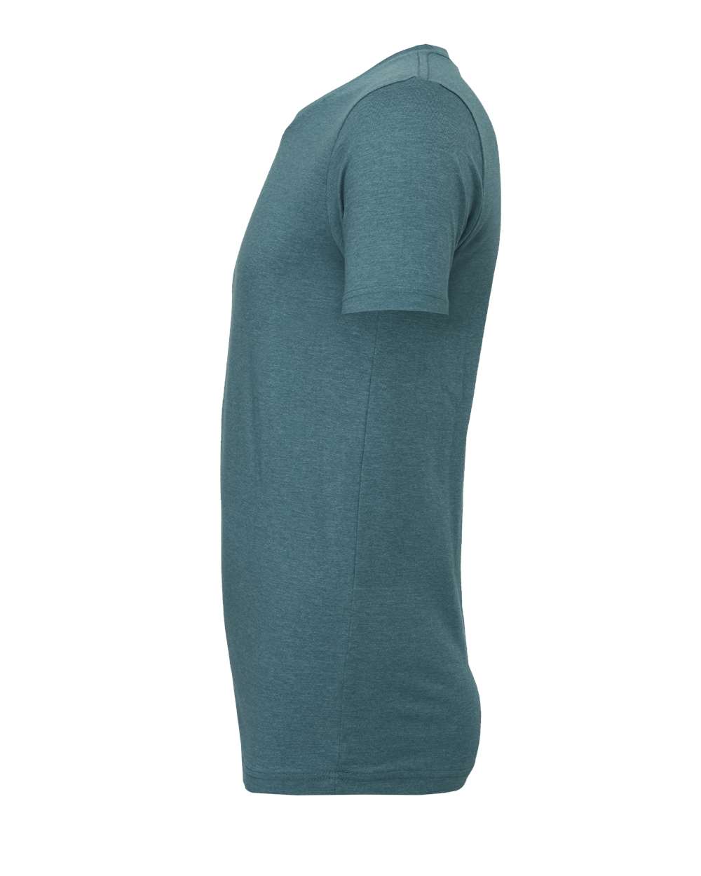 BELLA + CANVAS 3001CVC CVC Jersey Tee - Heather Deep Teal - Direct Side