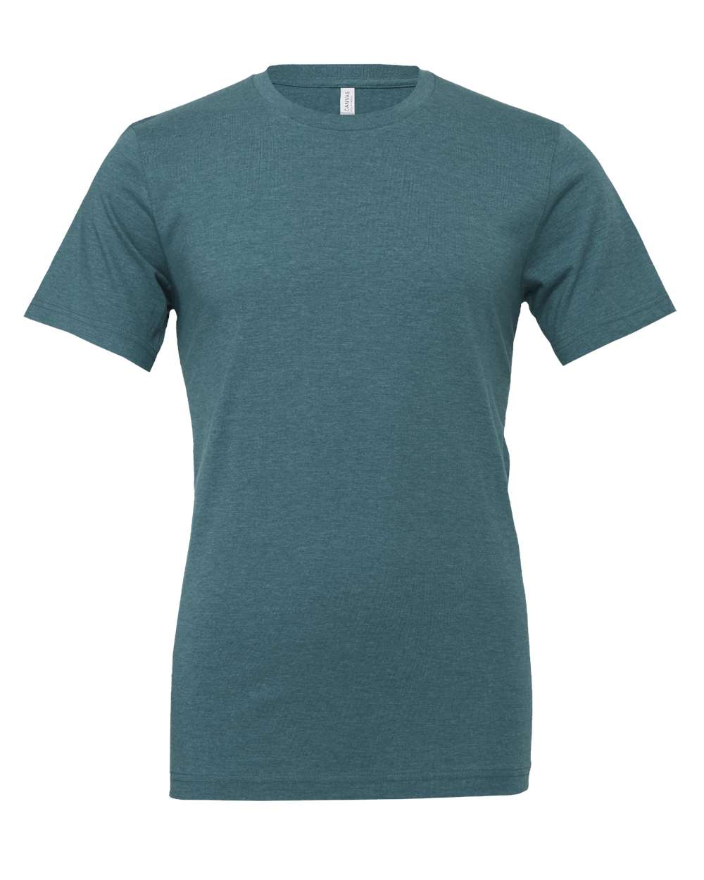 BELLA + CANVAS 3001CVC CVC Jersey Tee - Heather Deep Teal - Front View