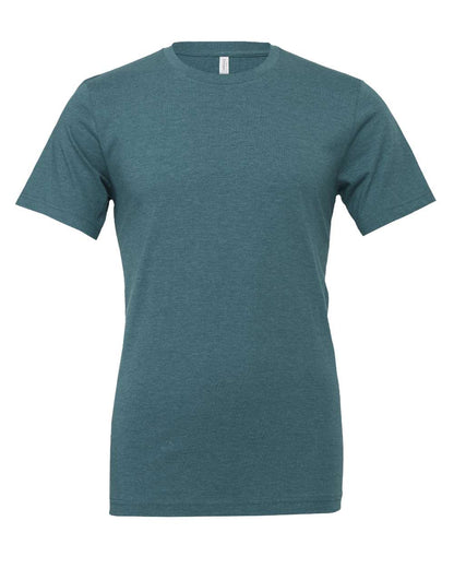BELLA + CANVAS 3001CVC CVC Jersey Tee - Heather Deep Teal - Front View