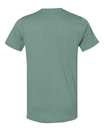 BELLA + CANVAS 3001CVC CVC Jersey Tee - Heather Dusty Blue - Back View