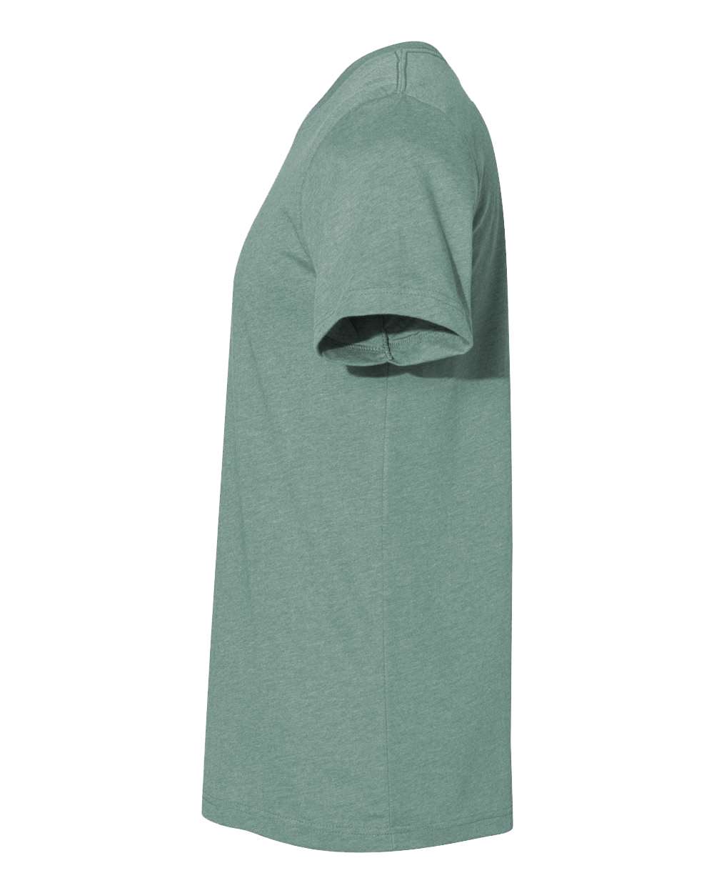 BELLA + CANVAS 3001CVC CVC Jersey Tee - Heather Dusty Blue - Direct Side